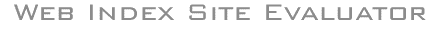 Web Index Site Evaluator